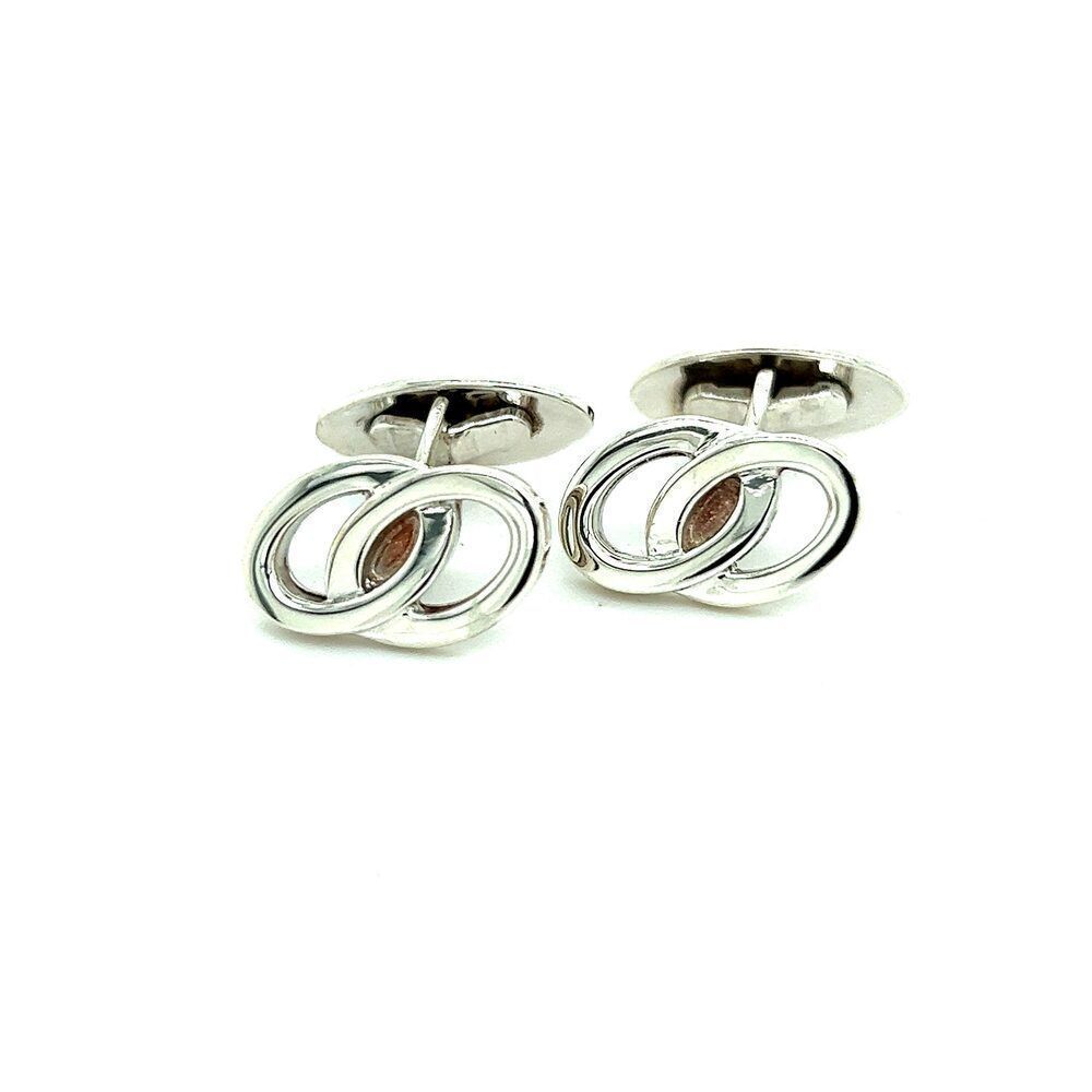 Tiffany & Co Cufflinks Sterling Silver 10 Grams Estate TIF916 - Picture 7 of 7